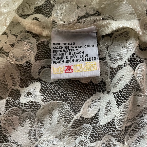 Rancho Estancia Lace Botton Down Angelcore Coquette Blouse Size Medium - Picture 9 of 10